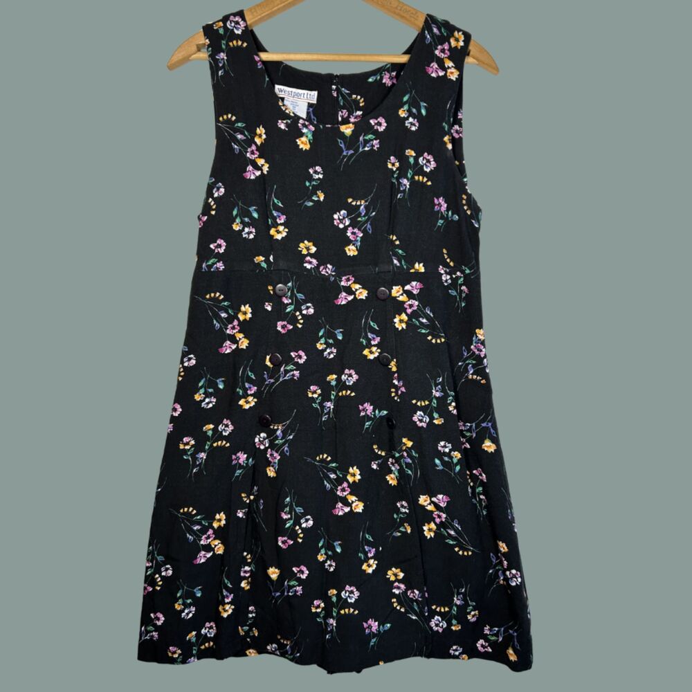 Vintage 90s Westport Ltd. Floral Mini with Shorts Dress